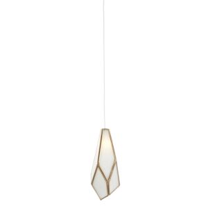 Glace  Pendant in White Antique Brass by Currey and Company