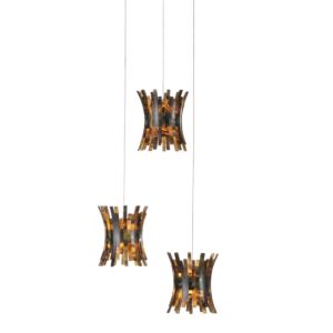 Alsop  Pendant in Brown Black Natural by Currey and Company