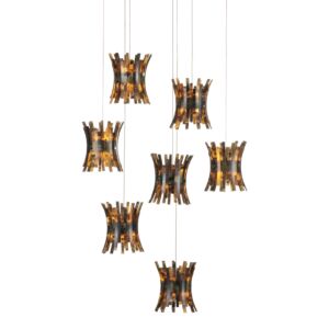 Alsop  Pendant in Brown Black Natural by Currey and Company