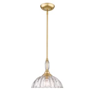 Audra BCB One Light Pendant in Brushed Champagne Bronze by Golden