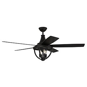 Craftmade Nash 4-Light Outdoor Ceiling Fan in Flat Black