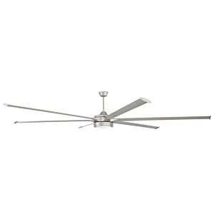 Prost 120 1-Light 120" Outdoor Ceiling Fan in Painted Nickel