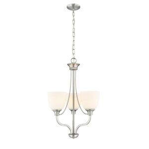 Alberta  Chandelier in Brushed Nickel by Millennium