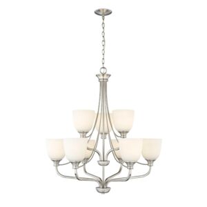 Alberta  Chandelier in Brushed Nickel by Millennium