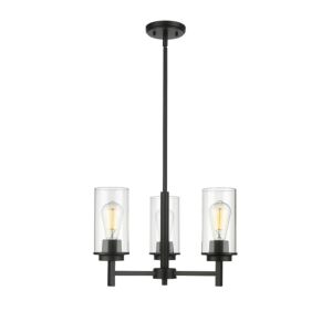 Janna 3-Light Chandelier in Matte Black