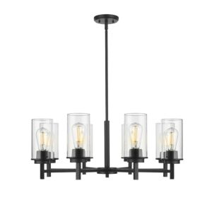 Janna 8-Light Chandelier in Matte Black