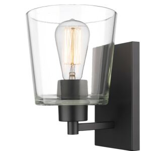 Evalon 1-Light Wall Sconce in Matte Black