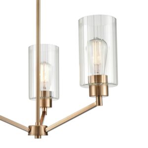 Beverlly Three Light Chandelier in Modern Gold by Millennium