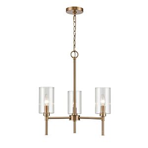 Chastine 3-Light Chandelier in Modern Gold