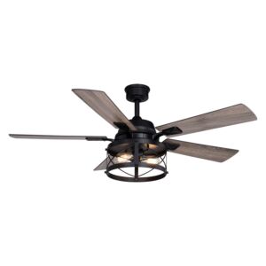 Elburn 2-Light 52" Hanging Ceiling Fan in Black