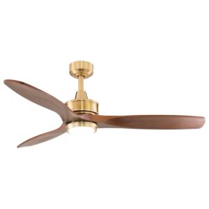 Curtiss 1-Light 52" Hanging Ceiling Fan in Satin Brass