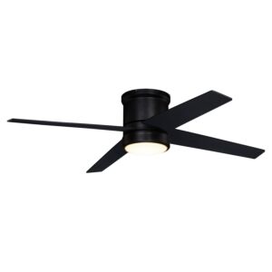 Erie 1-Light 52" Hugger Ceiling Fan in Black