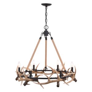 Breckenridge 6-Light Chandelier in Aged Iron