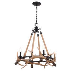 Breckenridge 4-Light Chandelier in Aged Iron