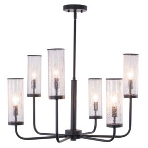 Glencoe 6-Light Chandelier in Matte Black