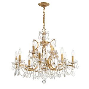 Filmore 12 Light Chandelier in Antique Gold by Crystorama