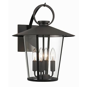 Andover 4-Light Outdoor Wall Sconce in Matte Black