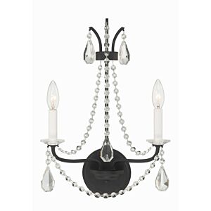 Karrington 2-Light Wall Sconce in Matte Black