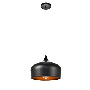 Nora 1-Light Pendant in Black