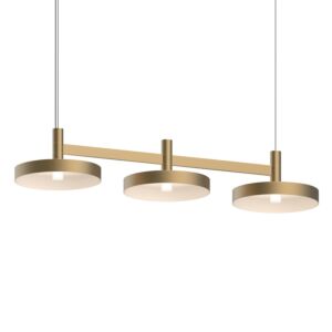 Systema Staccato LED Linear Pendant in Brass Finish by Sonneman