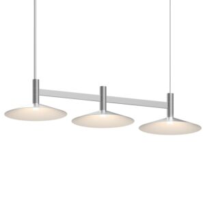 Systema Staccato 3-Light LED Linear Pendant in Bright Satin Aluminum