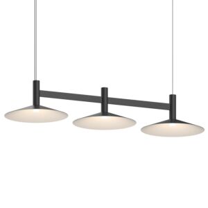 Systema Staccato LED Linear Pendant in Satin Black by Sonneman