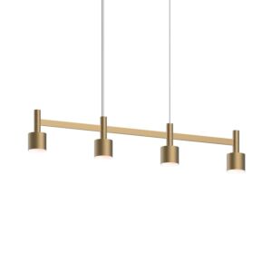 Systema Staccato LED Linear Pendant in Brass Finish by Sonneman