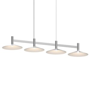 Systema Staccato 4-Light LED Linear Pendant in Bright Satin Aluminum