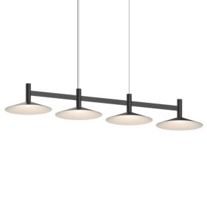 Systema Staccato LED Linear Pendant in Satin Black by Sonneman