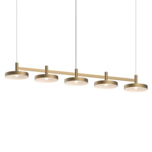 Systema Staccato LED Linear Pendant in Brass Finish by Sonneman