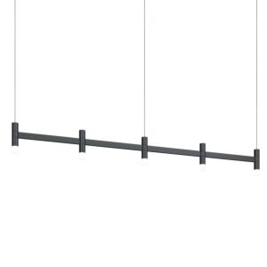 Systema Staccato 5-Light LED Linear Pendant in Satin Black