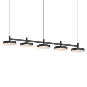 Systema Staccato 5-Light LED Linear Pendant in Satin Black