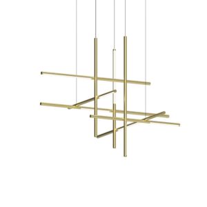 Labyrinth LED Pendant in Brass Finish by Sonneman