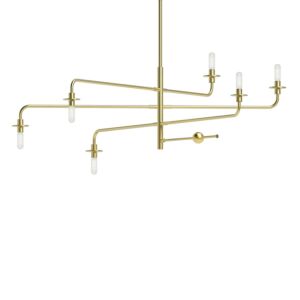 Atelier 6-Light Pendant in Satin Brass