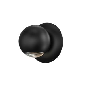 Hemisphere 1-Light Wall Sconce in Textured Black