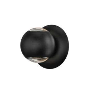 Hemisphere Wall Sconce in Textured Black by Sonneman