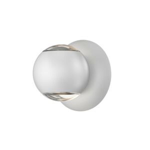 Hemisphere 2-Light Wall Sconce in Textured White