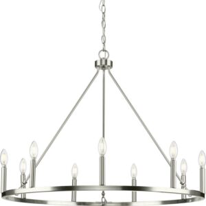 Gilliam 9-Light Chandelier in Brushed Nickel