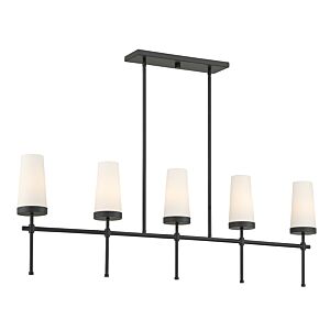 Haynes Five Light Linear Chandelier in Matte Black by Savoy House