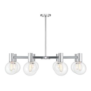 Wright Eight Light Chandelier in Chrome by Savoy House