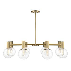 Wright 8-Light Chandelier in Warm Brass