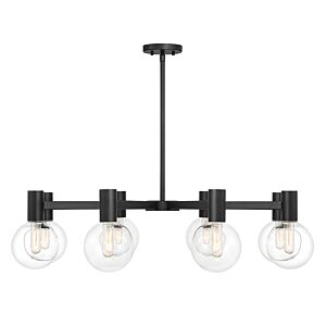 Wright 8-Light Chandelier in Matte Black