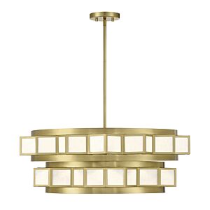 Gideon Six Light Chandelier in Warm Brass by Savoy House