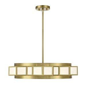 Gideon Four Light Chandelier in Warm Brass by Savoy House