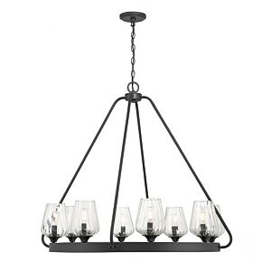 Carlton 8-Light Chandelier in Matte Black