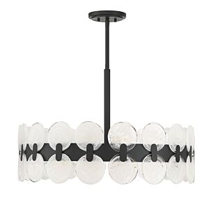 Boca Six Light Chandelier in Matte Black by Savoy House