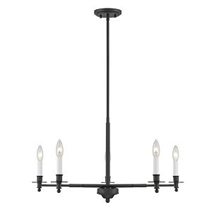 Jasmine 5-Light Chandelier in Matte Black