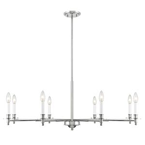 Jasmine 8-Light Chandelier in Polished Nickel