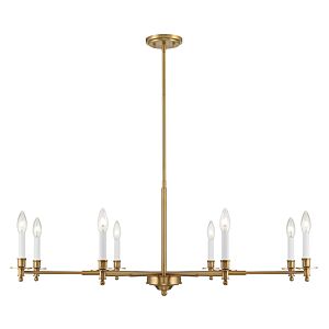 Jasmine 8-Light Chandelier in Warm Brass