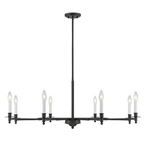 Jasmine 8-Light Chandelier in Matte Black